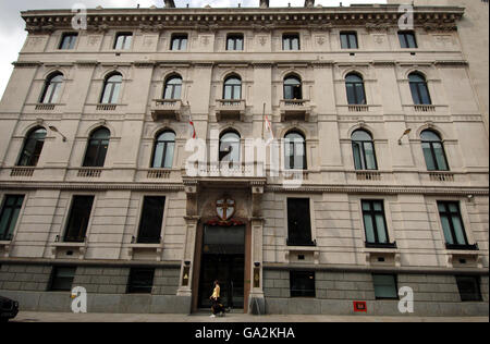 Das Londoner Hauptquartier der Church of Scientology, Queen Victoria Street EC4. Stockfoto