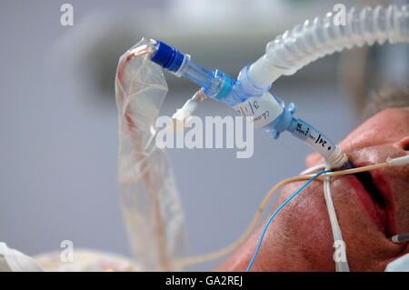 Die Intensivstation im Whittington Hospital im Norden London Stockfoto