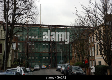 Die Arbeiten an der Neuentwicklung von Highbury im Norden Londons, der ehemaligen Heimat des Arsenal Football Club, werden fortgesetzt. Stockfoto