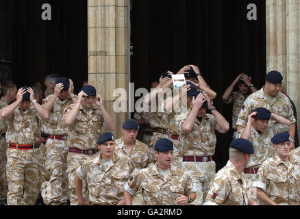 Service für Soldaten im Irak getötet Stockfoto