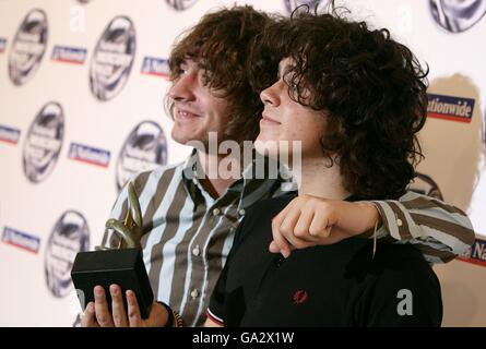 The View bei den Nationwide Mercury Prize Albums of the Year Nominierungen 2007, im Hospital in Covent Garden, im Zentrum von London. Stockfoto