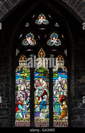Glasfenster in St. Johannes der Täufer römisch-katholische Kirche Tralee Irland Stockfoto