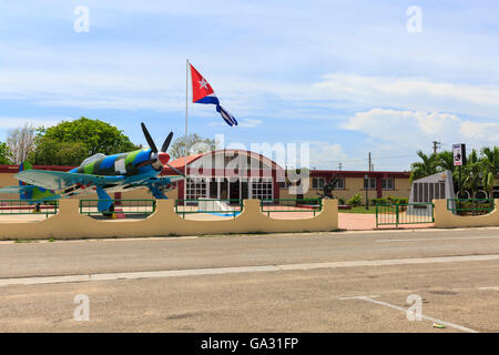 Museo Playa Girón, Schweinebucht Museum widmet sich der Invasion und Kampf mit Jagdflugzeug Hawker Fury, Kuba Stockfoto
