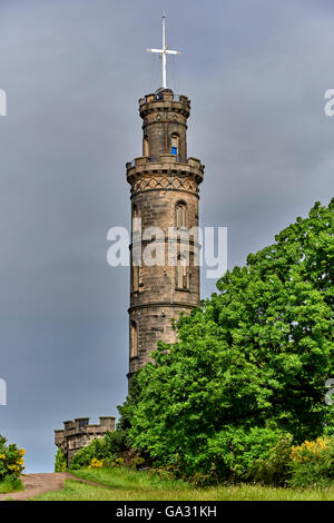 Das Nelson-Monument ist ein Gedenk Turm zu Ehren von Vize-Admiral Horatio Nelson, befindet sich in Edinburgh, Schottland Stockfoto