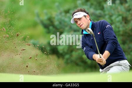 Golf - die 136. Open Championship 2007 - Tag zwei - Carnoustie. Nick Dougherty in Aktion während der Open Championship bei den Carnoustie Golf Links in Ostschottland. NUR FÜR REDAKTIONELLE ZWECKE, KEINE VERWENDUNG VON MOBILTELEFONEN Stockfoto