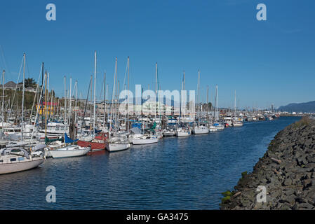 Discovery Harbour Marina befindet sich in Campbell River an der Ostküste von Vancouver Island, British Columbia, Kanada. SCO 10.537. Stockfoto