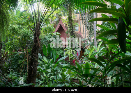 das Jim Thompson Haus mit Garten in der Nähe des Siam Square in der Stadt von Bangkok in Thailand in Südostasien. Stockfoto