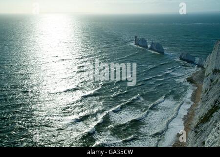 Blick auf die Nadeln, Isle Of Wight, England, UK, GB Stockfoto