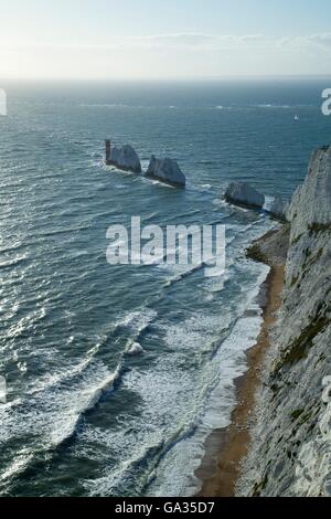 Blick auf die Nadeln, Isle Of Wight, England, UK, GB Stockfoto