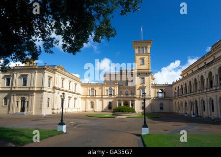 Osborne House, ehemalige königliche Residenz, erbaut 1845-1851 für Königin Victoria und Prinz Albert, East Cowes, Isle Of Wight, England, Stockfoto