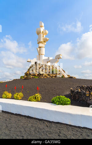 EL CAMPESINO, Insel LANZAROTE - 14. Januar 2015: Das Monumento al Campesino des Künstlers César Manrique im Jahr 1986 errichtet, ist ein Denkmal zu Ehren von den hart arbeitenden Bauern von Lanzarote Stockfoto