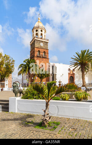 Berühmte Kirche Nuestra Señora de Guadalupe in der Stadt Teguise, Lanzarote Insel, Kanaren, Spanien Stockfoto