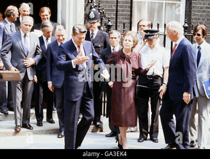 Margaret Thatcher und Ronald Reagan Stockfoto