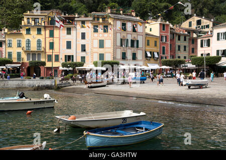 Malerischen Hafen von Fischen Dorf von Portofino an der italienischen Westküste Stockfoto