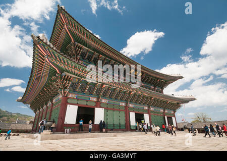 Geunjeongjeon, großer Saal, Kaisersaal, Gyeongbokgung-Palast, Seoul, Südkorea Stockfoto