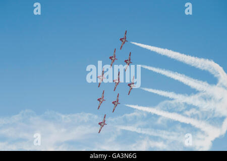 Canadian Forces Snowbirds, Canadair CT-114 Tutor, Wings Over Springbank, Springbank, Alberta, Kanada Stockfoto