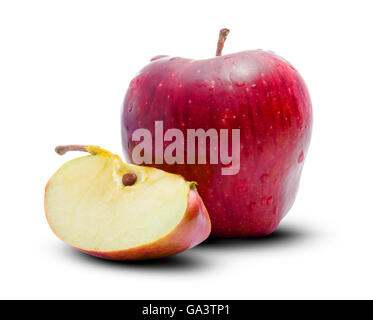 Roter Apfel, Isolated on White Background Stockfoto
