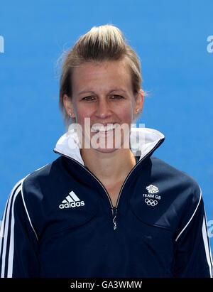 Der Brite Alex Danson bei der Team-Ankündigung an Bisham Abbey National Sports Centre. Stockfoto