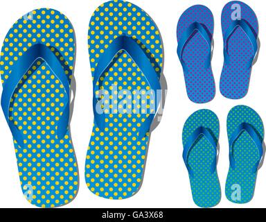 Vektor-Set Flip flops Stock Vektor