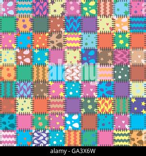 Vektor-Patchwork-Kunst-Hintergrund Stock Vektor