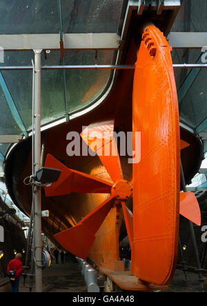 Ruder und Propeller von Brunels SS Great Britain Stockfoto