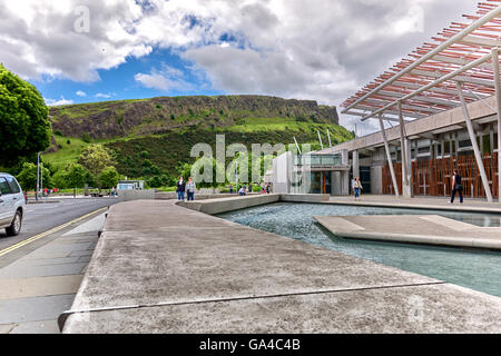 Schottisches Parlament, Heimat des schottischen Parlaments in Holyrood im Zentrum von Edinburgh Stockfoto