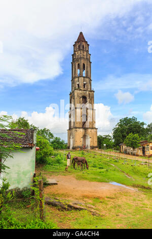 Manaca Iznaga Estate Turm, Valle de Los Ingenios, Tal des Standortes Sugar Mills UNESCO, Trinidad, Sancti Spiritus, CentralCuba Stockfoto