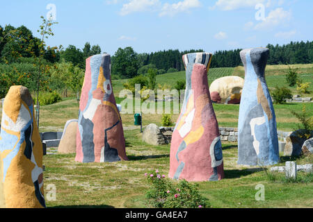 Schrems Himmel Spalte im Skulpturenpark am Kunstmuseum Waldviertel Österreich Niederösterreich, untere Österreich Waldviertel Stockfoto