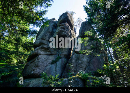 St. Oswald Rock Totenkopf Stein Österreich Niederösterreich, Niederösterreich Waldviertel Stockfoto