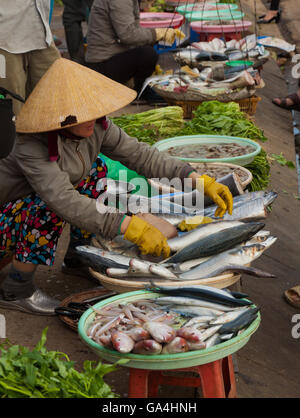 Dalat, street Fuß, Andvegetable Fischmarkt in vietnam Stockfoto