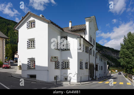 La Punt-Chamues-ch Haus Chesa Albertini Schweiz Graubünden, Graubünden Oberengadin, Oberengadin Stockfoto