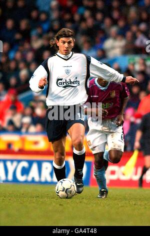 Fußball - FA Barclaycard Premiership - Aston Villa gegen Liverpool Stockfoto