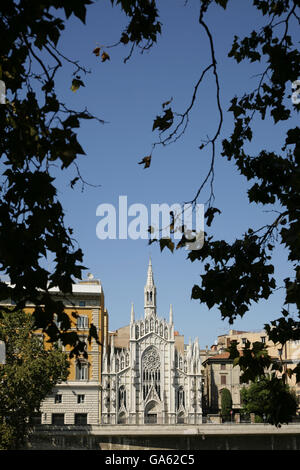 Der neugotischen Kirche Sacro Cuore Del Suffragio, Rom, Italien. Stockfoto