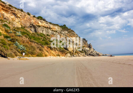 Strand von Sesimbra, Portugal Stockfoto