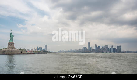 Lower Manhattan, auch bekannt als Downtown Manhattan, ist der südlichste Teil der Insel Stockfoto