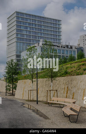 Basel, Rheinuferweg, Novartis Campus Stockfoto