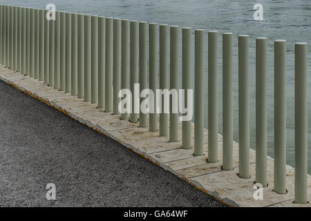 Basel, Rheinuferweg/Elsaesserweg, Novartis Campus Stockfoto