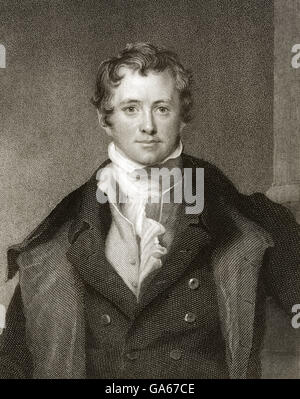 Sir Humphry Davy, 1. Baronet, 1778-1829, Cornish Chemiker und Erfinder, Stockfoto