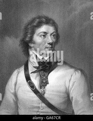 Andrzej Tadeusz Bonawentura Kościuszko oder Andrew Thaddeus Bonaventure Kościuszko; 1746 - 1817, ein nationaler Held in Polen, Andrz Stockfoto