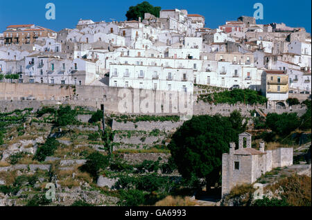 Stadtbild von Monte Sant ' Angelo, Gargano, Apulien, Apulien, Italien, Europa Stockfoto