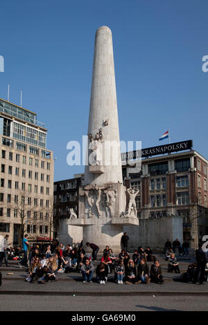 National Monument auf dem Dam, Amsterdam, Niederlande, Europa Stockfoto