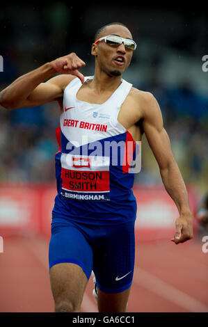 Birmingham feiert 25. Juni 2016, Matthew Hudson-Smith aus Großbritannien gewann die Herren 400 m tagsüber drei von den britisc Stockfoto