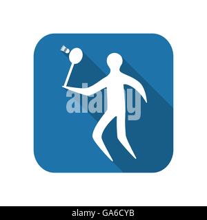 Athlet Symbol flache silhouette Stock Vektor