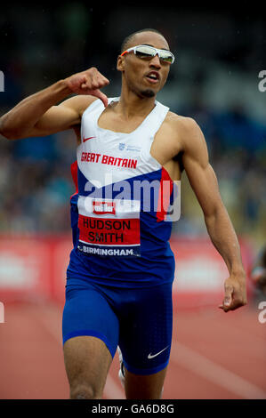 Birmingham feiert 25. Juni 2016, Matthew Hudson-Smith aus Großbritannien gewann die Herren 400 m tagsüber drei von den britisc Stockfoto