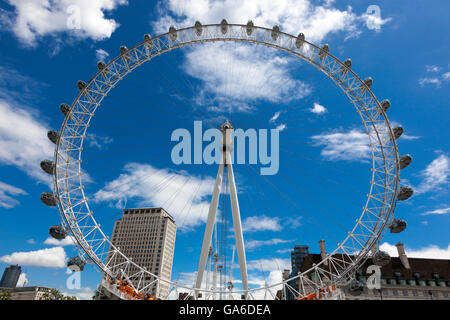 Das London Eye (Millennium Wheel) in London, England Stockfoto