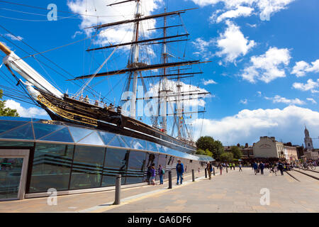 Die Cutty Sark-Klipper in Greenwich, London, UK Stockfoto