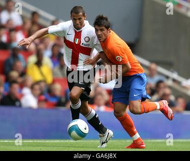 Fußball - Emirates Cup - Inter Milan V Valencia - Emirates-Stadion Stockfoto