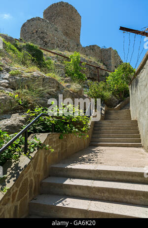 Genuesischer Festung Cembalo gebaut Anfang im Jahre 1357. Stockfoto