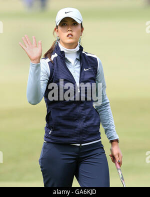 Golf - Ricoh Women's British Open - The Old Course - Day One - St Andrews. Michelle wie aus den USA am 18. Während der Ricoh Women's British Open am Old Course, St Andrews, Schottland. Stockfoto