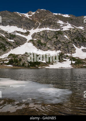 Missouri Untersee, Missouri Lakes Trail, weiß Heilig Kreuz Wildnis, Colorado River National Forest. Stockfoto